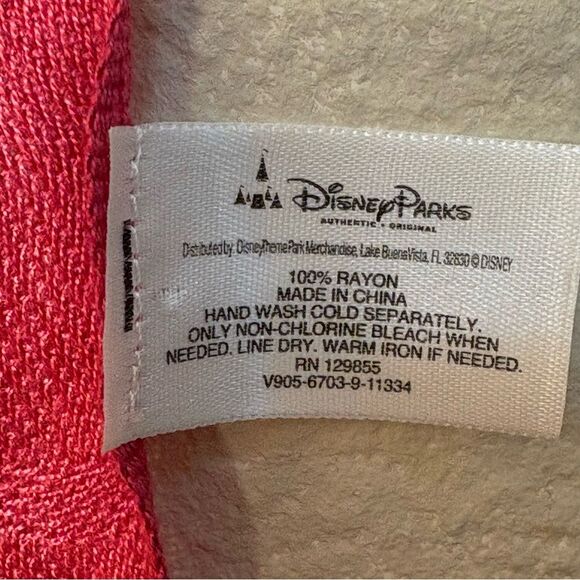 Disney Mickey Mouse Hot Pink Rayon Fringe Scarf. - Picture 7 of 12